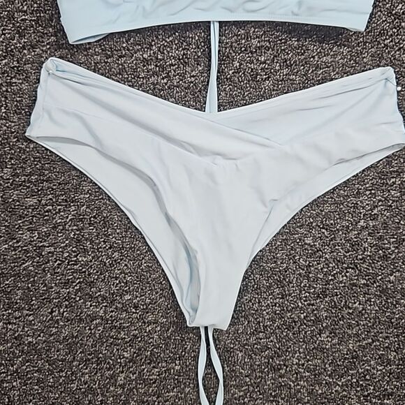 Shein Light Blue Bikini Top and Bottom Large L - Picture 3 of 9